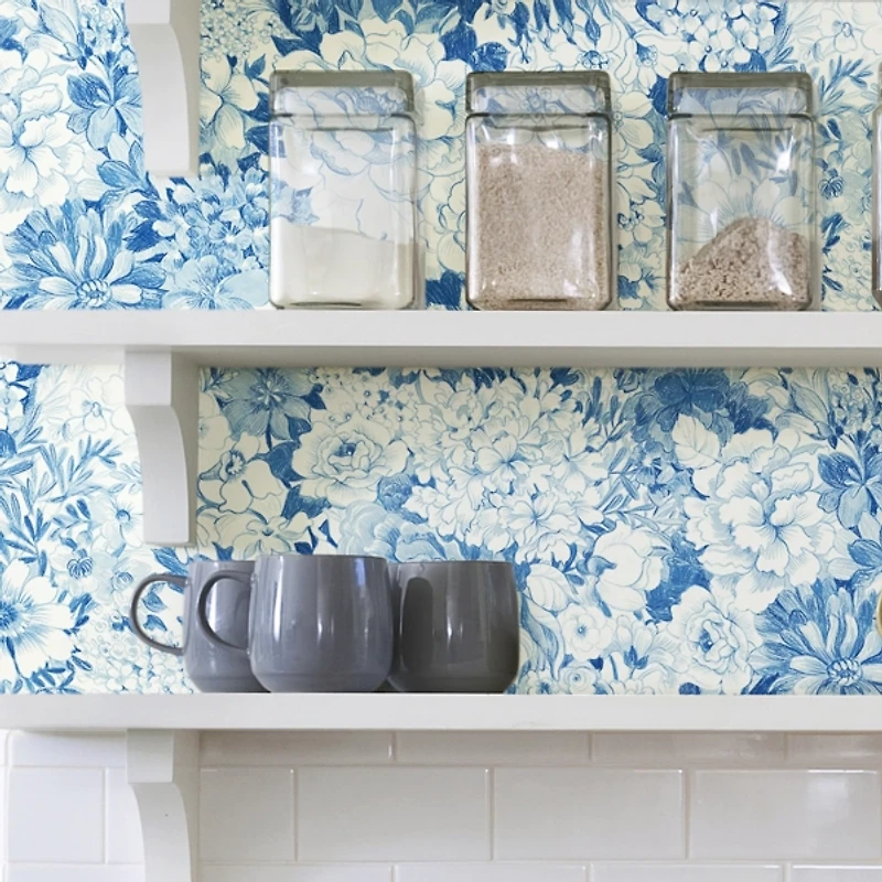 Indigo Garden Peel & Stick Wallpaper