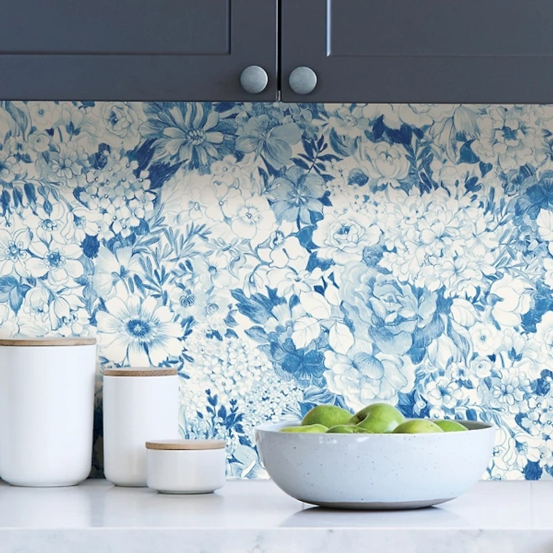 Indigo Garden Peel & Stick Wallpaper