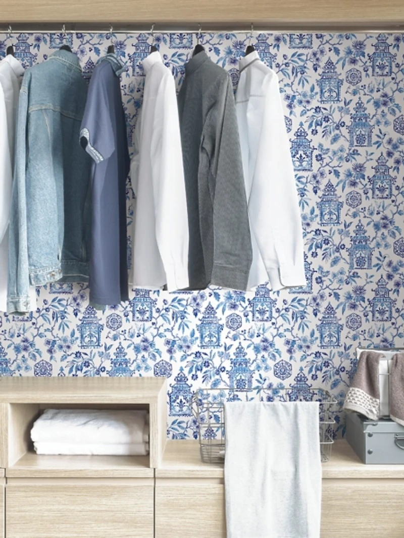 Blue Danson Peel & Stick Wallpaper