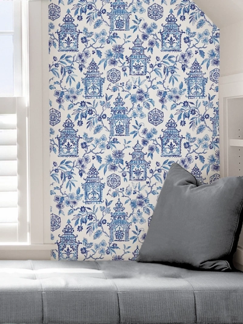 Blue Danson Peel & Stick Wallpaper