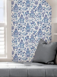 Blue Danson Peel & Stick Wallpaper