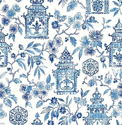 Blue Danson Peel & Stick Wallpaper