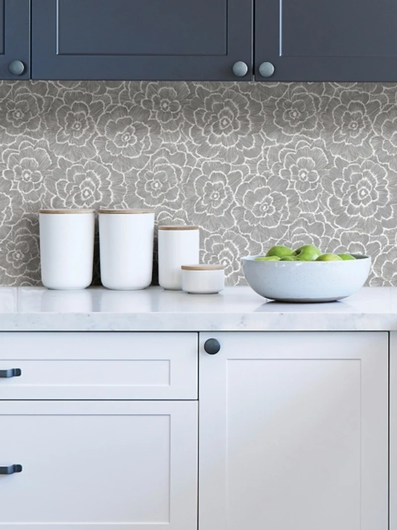 Charcoal Saraya Peel & Stick Wallpaper