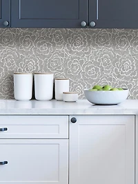 Charcoal Saraya Peel & Stick Wallpaper