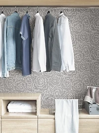 Charcoal Saraya Peel & Stick Wallpaper