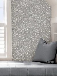 Charcoal Saraya Peel & Stick Wallpaper