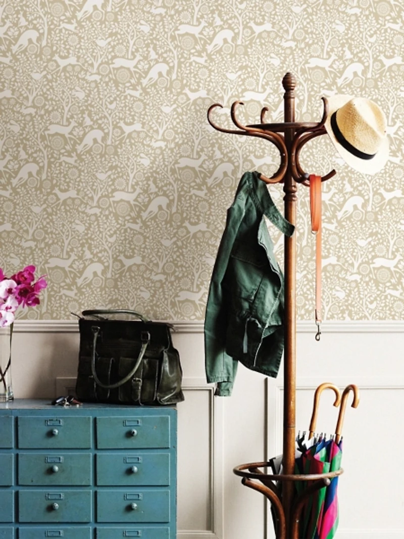 Tan Merriment Peel & Stick Wallpaper