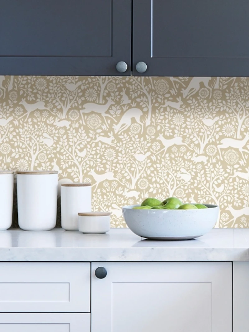 Tan Merriment Peel & Stick Wallpaper