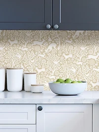 Tan Merriment Peel & Stick Wallpaper