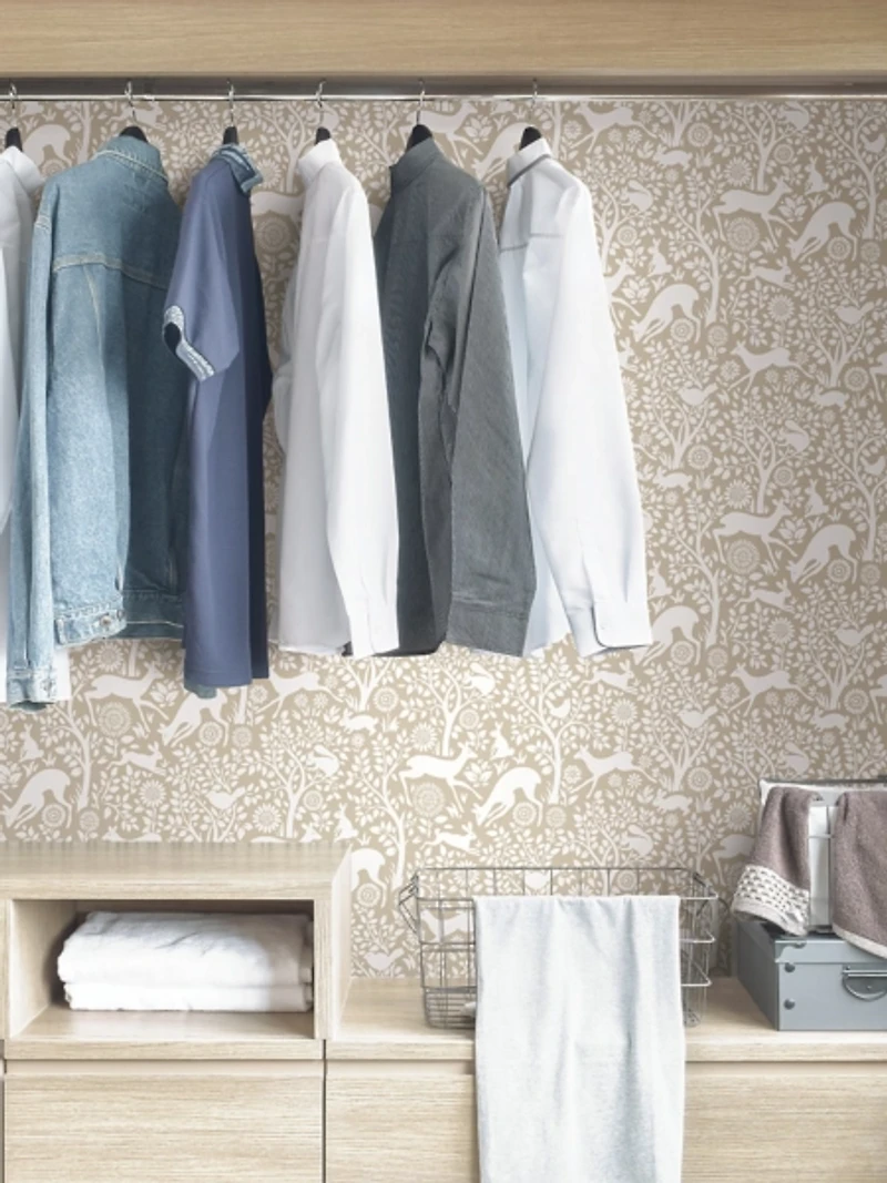 Tan Merriment Peel & Stick Wallpaper