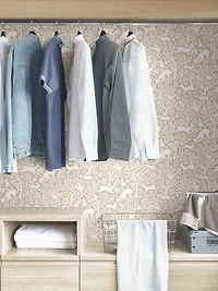 Tan Merriment Peel & Stick Wallpaper