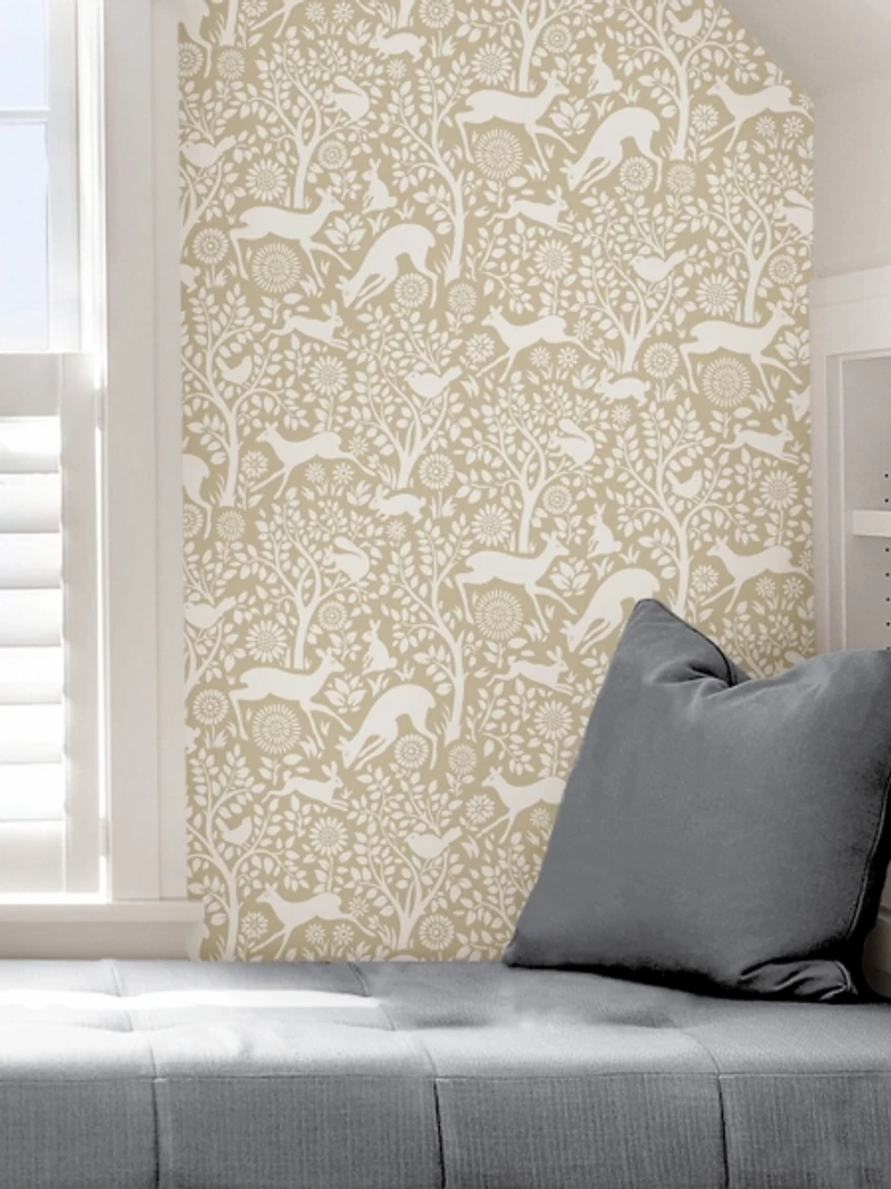 Tan Merriment Peel & Stick Wallpaper