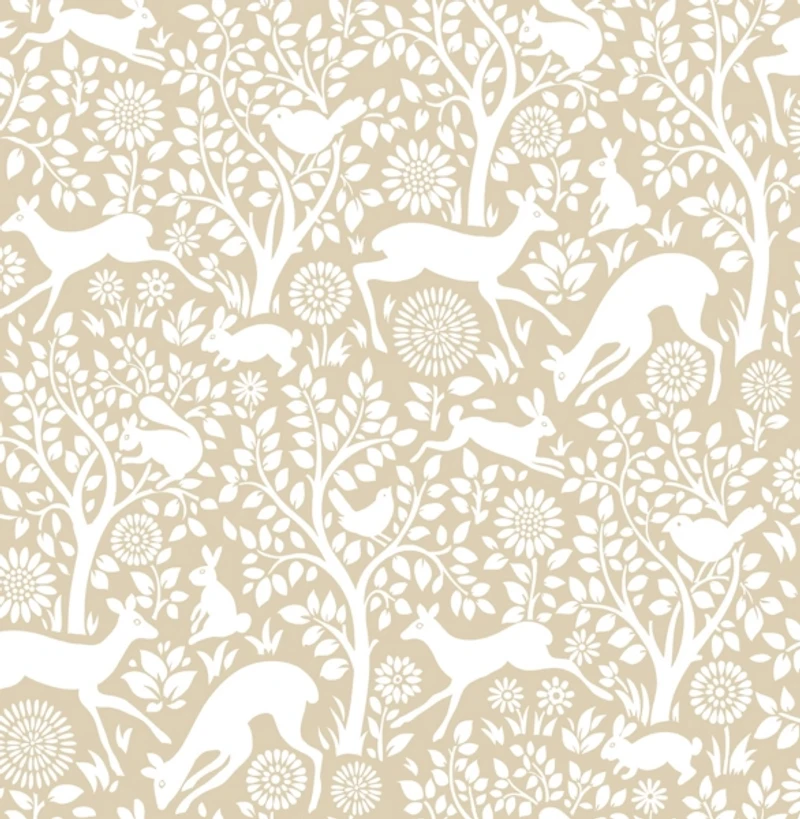 Tan Merriment Peel & Stick Wallpaper
