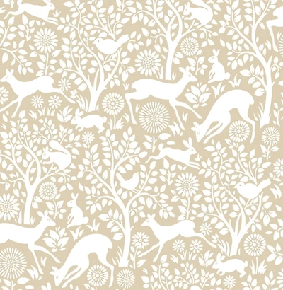 Tan Merriment Peel & Stick Wallpaper