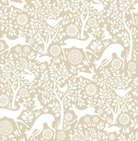 Tan Merriment Peel & Stick Wallpaper