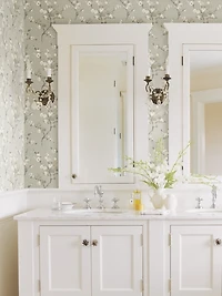 Gray Blossoms Peel & Stick Wallpaper