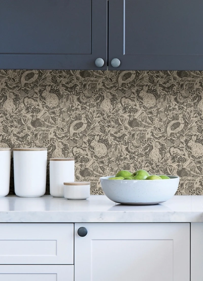 Charcoal Terrene Peel & Stick Wallpaper