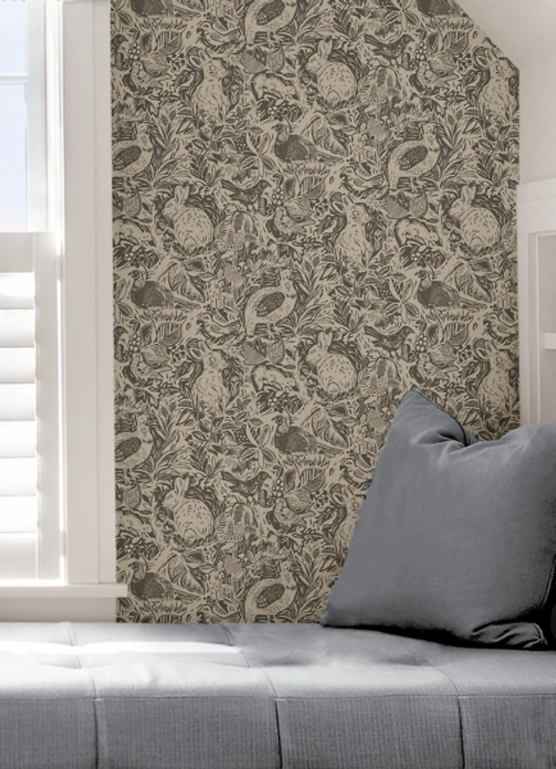 Charcoal Terrene Peel & Stick Wallpaper