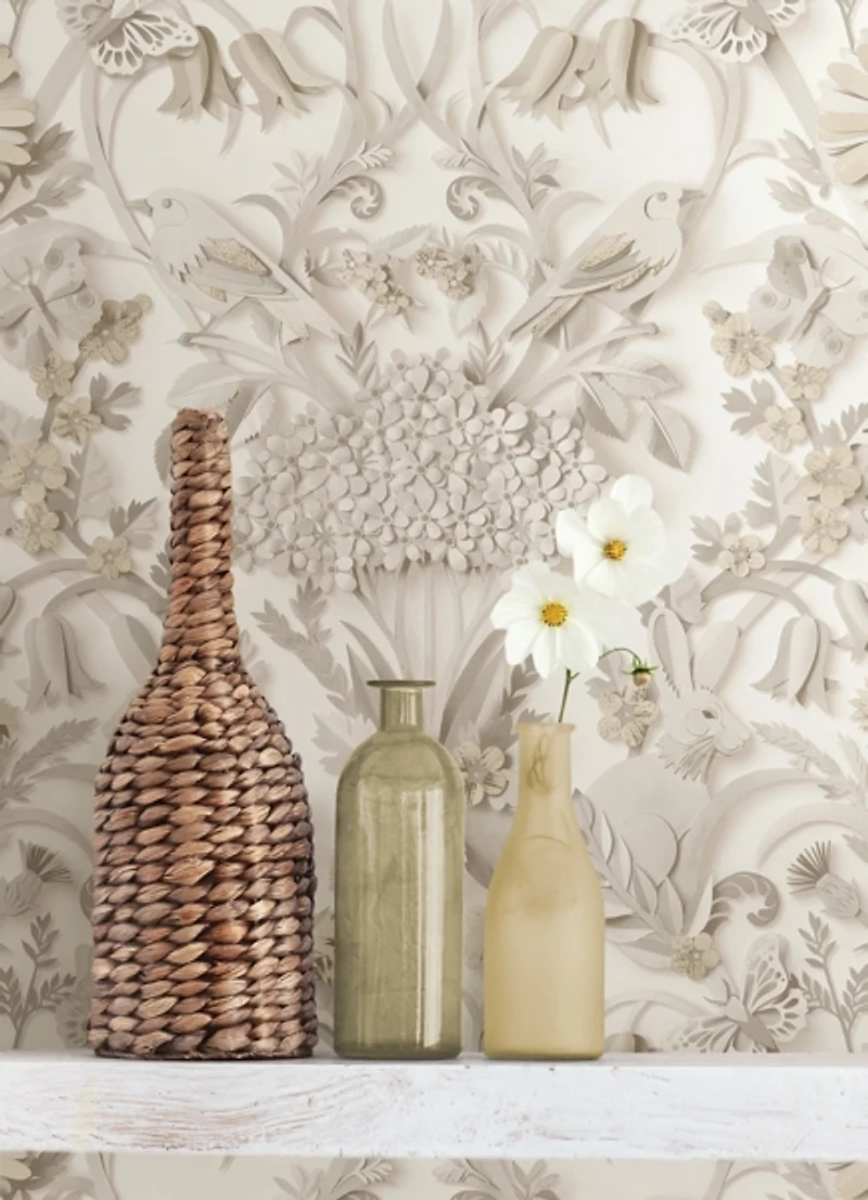 Taupe Eloise Peel & Stick Wallpaper