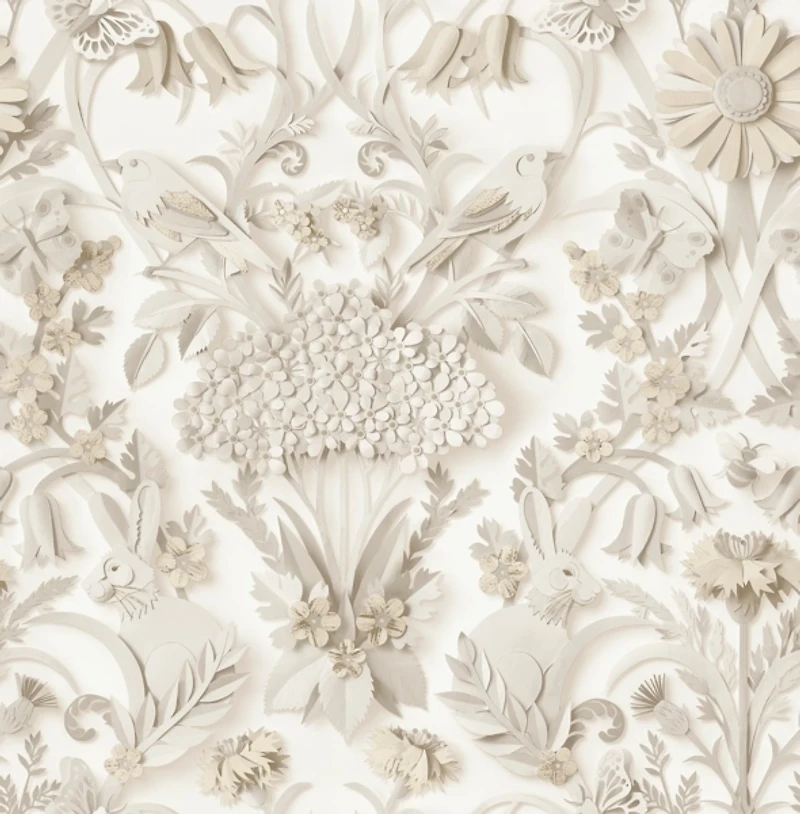 Taupe Eloise Peel & Stick Wallpaper