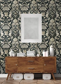 Charcoal Eloise Peel & Stick Wallpaper
