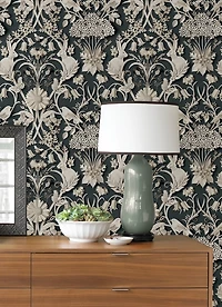 Charcoal Eloise Peel & Stick Wallpaper