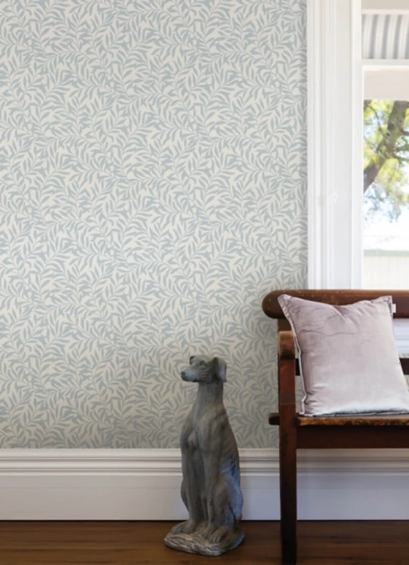 Blue Wisley Peel & Stick Wallpaper