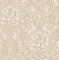 Taupe Enchanted Peel & Stick Wallpaper