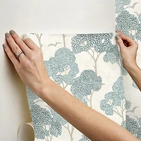 Blue Millie Peel & Stick Wallpaper