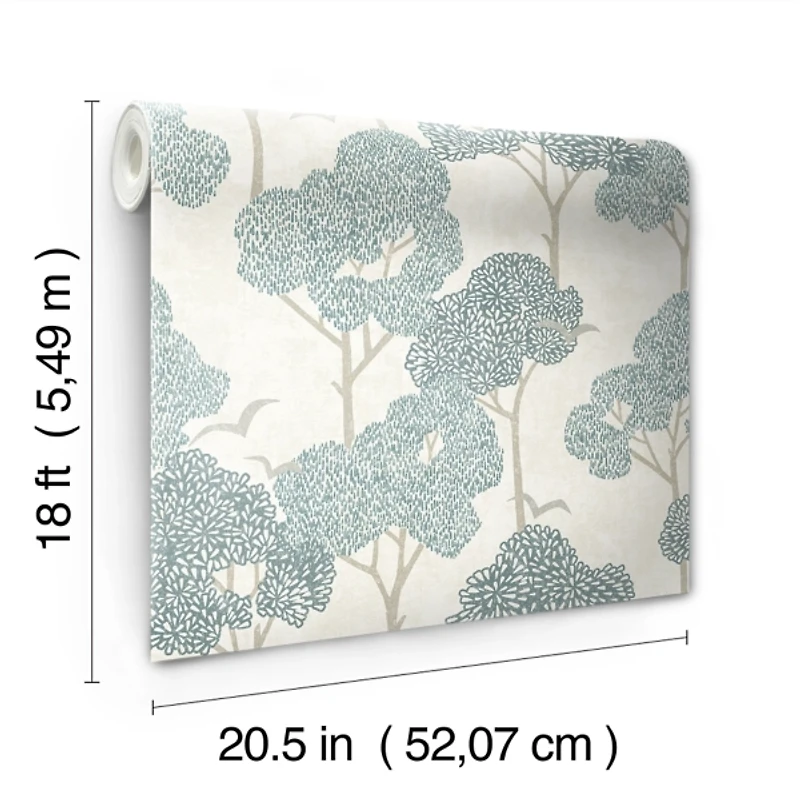 Blue Millie Peel & Stick Wallpaper