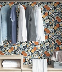 Navy Clementine Peel & Stick Wallpaper