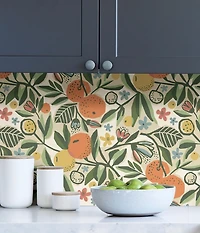 Green Clementine Peel & Stick Wallpaper