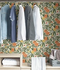 Green Clementine Peel & Stick Wallpaper