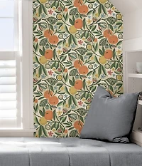 Green Clementine Peel & Stick Wallpaper