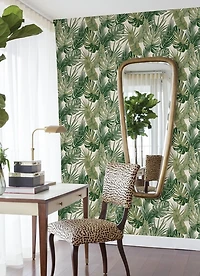 Green Palmero Peel & Stick Wallpaper