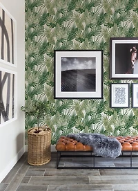 Green Palmero Peel & Stick Wallpaper