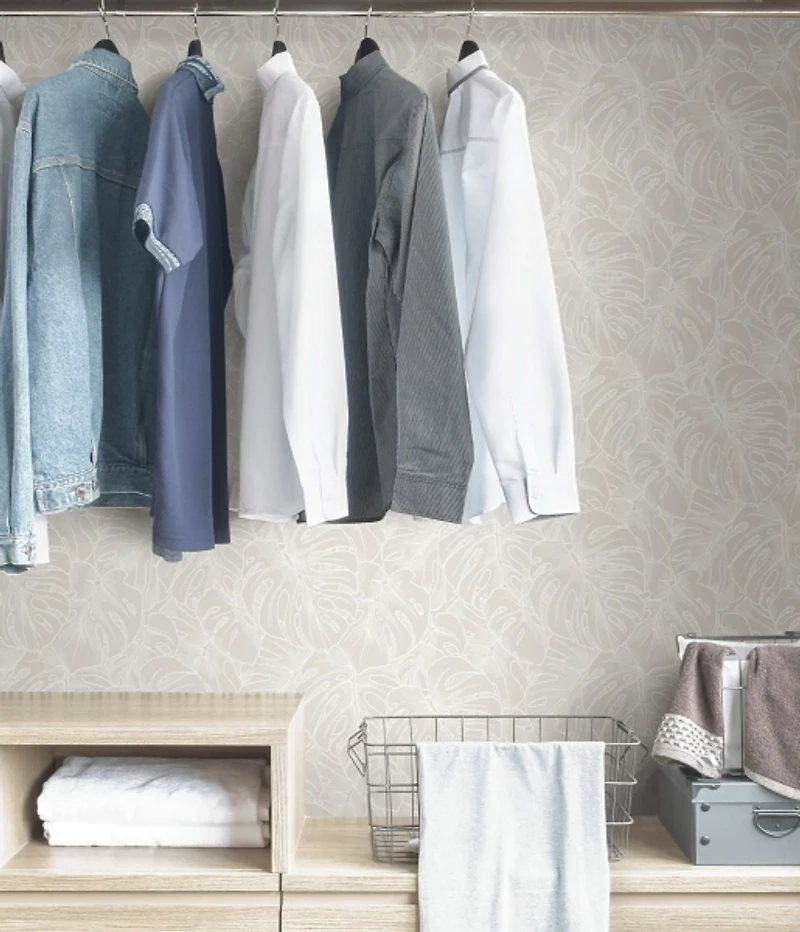 White Borneo Peel & Stick Wallpaper