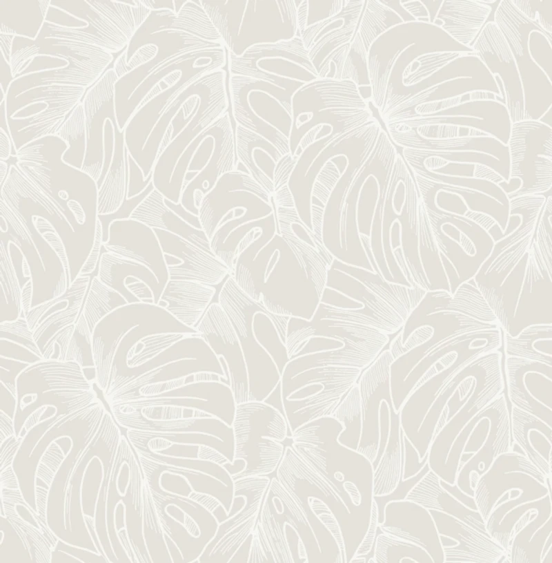 White Borneo Peel & Stick Wallpaper
