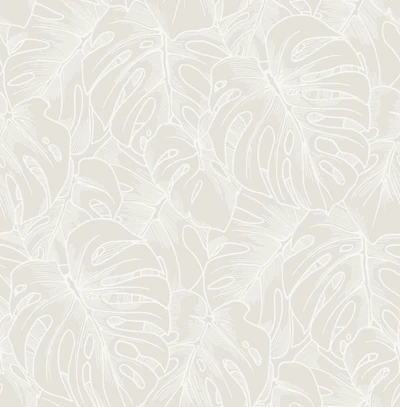 White Borneo Peel & Stick Wallpaper