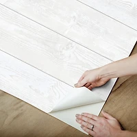 White Urban Shiplap Peel & Stick Wallpaper