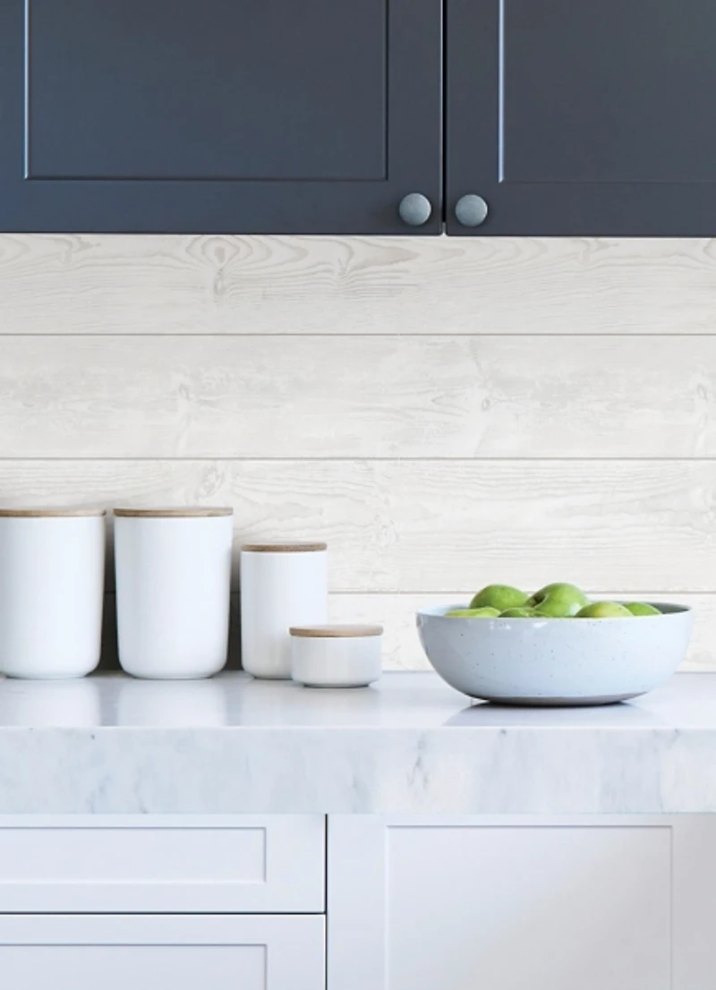 White Urban Shiplap Peel & Stick Wallpaper