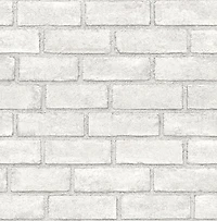 White District Brick Peel & Stick Wallpaper