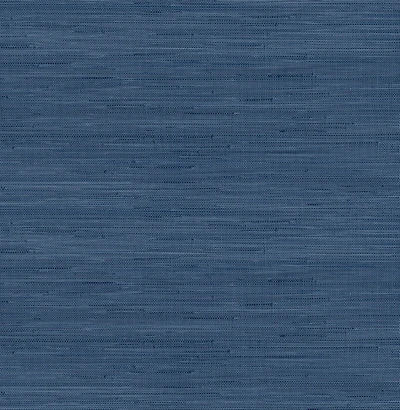 Navy Blue Faux Grasscloth Peel & Stick Wallpaper