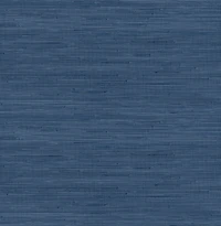 Navy Blue Faux Grasscloth Peel & Stick Wallpaper