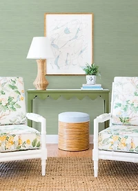 Sage Blue Faux Grasscloth Peel & Stick Wallpaper