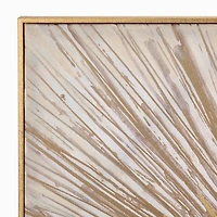 Luxe Gold Sunburst Framed Canvas Art Print