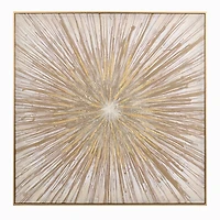 Luxe Gold Sunburst Framed Canvas Art Print