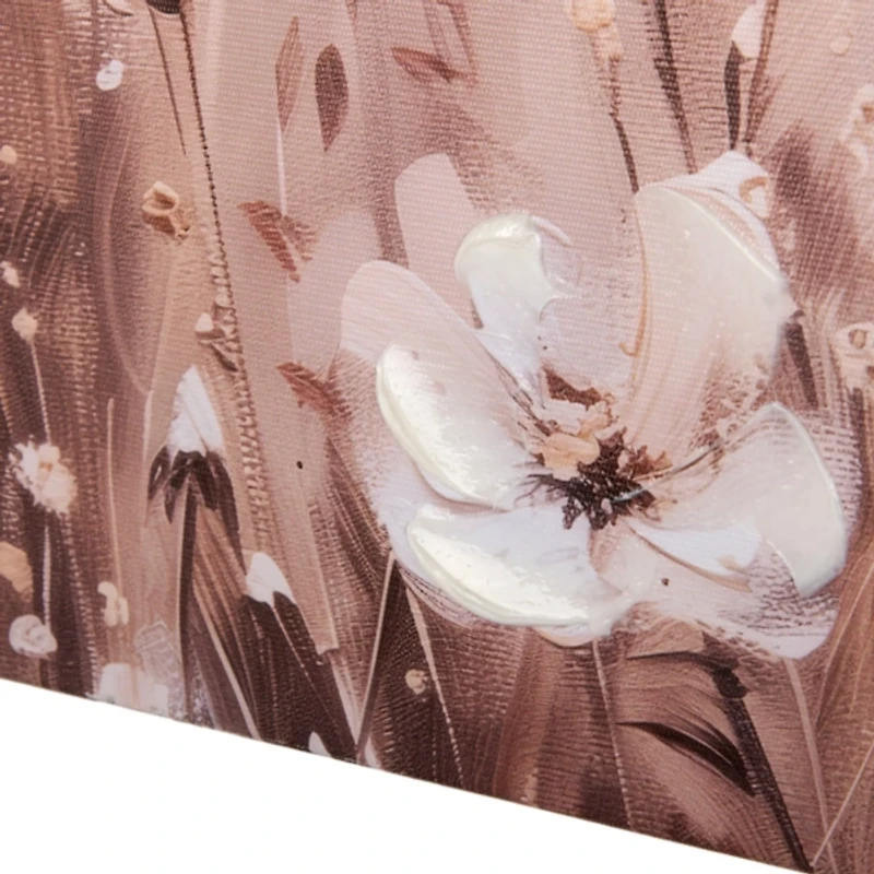 Highland Cow in Daisy Field Canvas Art Print