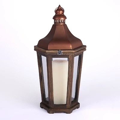 Bronze Iron and Wood Bates Lantern
