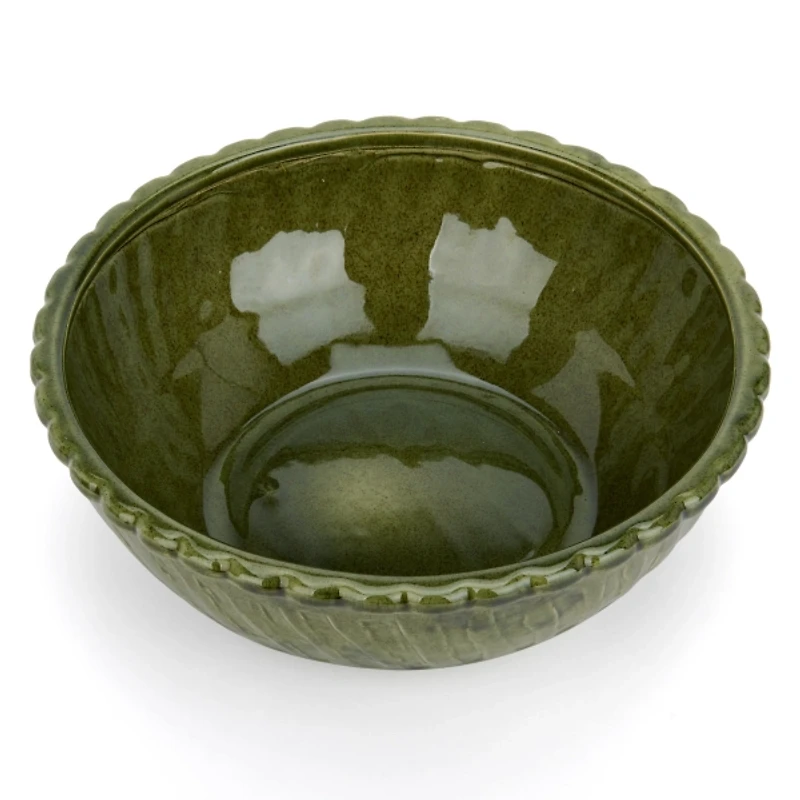 Green Ceramic Glaze Decorative Bowl